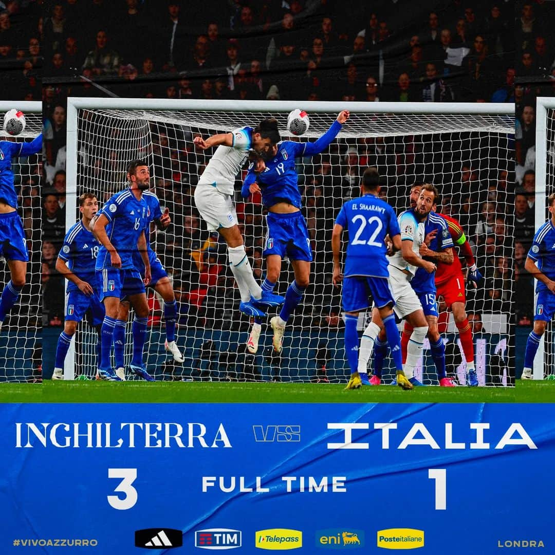 サッカーイタリア代表さんのインスタグラム写真 - (サッカーイタリア代表Instagram)「𝗘𝘂𝗿𝗼𝗽𝗲𝗮𝗻 𝗤𝘂𝗮𝗹𝗶𝗳𝗶𝗲𝗿𝘀  🏴󠁧󠁢󠁥󠁮󠁧󠁿 🆚 🇮🇹 3-1 ⚽️ #Scamacca 15', Kane 32' (rig), 77', Rashford 57'   📋 L'Italia non passa a Wembley, la qualificazione all'Europeo si deciderà a novembre.  🏴󠁧󠁢󠁥󠁮󠁧󠁿 🆚 🇮🇹 3-1 ⚽️ #Scamacca 15', Kane 32' (pen), 77', Rashford 57'   📋 Italy fall to defeat at Wembley. Euro 2024 qualification to be decided in November.  #InghilterraItalia #Azzurri #Nazionale #VivoAzzurro」10月18日 5時40分 - azzurri