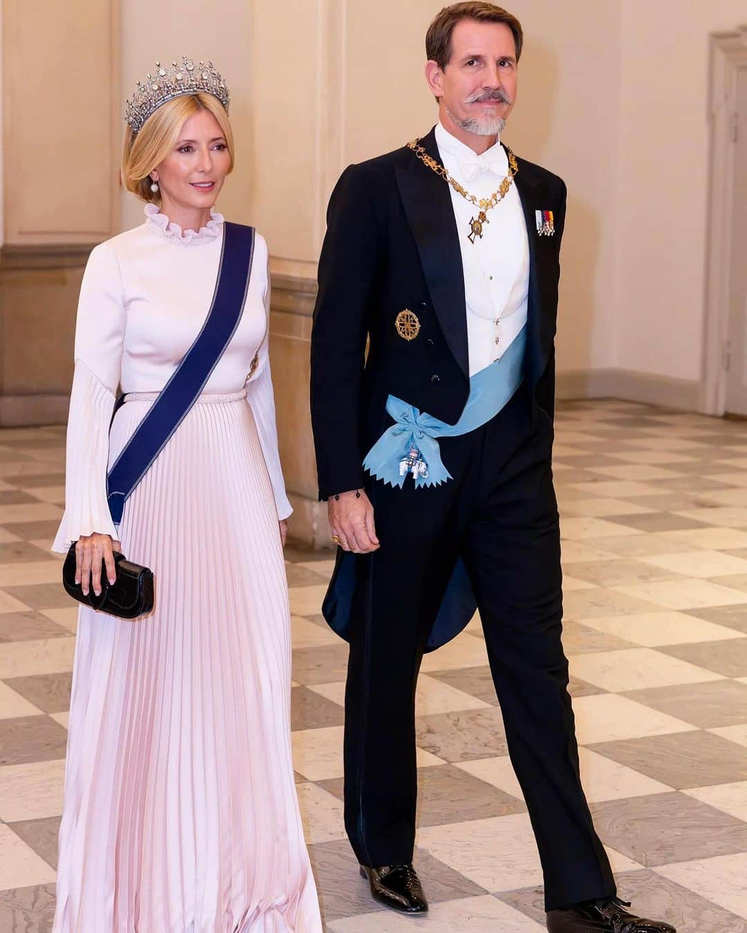 メアリーカトランズのインスタグラム：「Crown Prince Pavlos @pavlosgreece and Crown Princess @mariechantal22 attending Prince Christian’s 18th birthday at Christiansborg Palace」