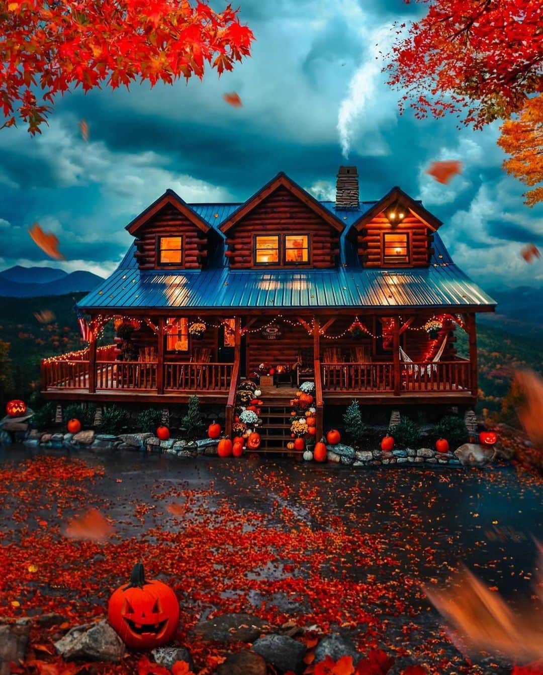 Wonderful Placesさんのインスタグラム写真 - (Wonderful PlacesInstagram)「Which cozy cabin would you stay? Tag who you’d stay with! 😍🍁 . 📸 ✨@kip✨ 📍New Hampshire - USA 🇺🇸  #wonderful_places for a feature ♥️」10月17日 21時44分 - wonderful_places