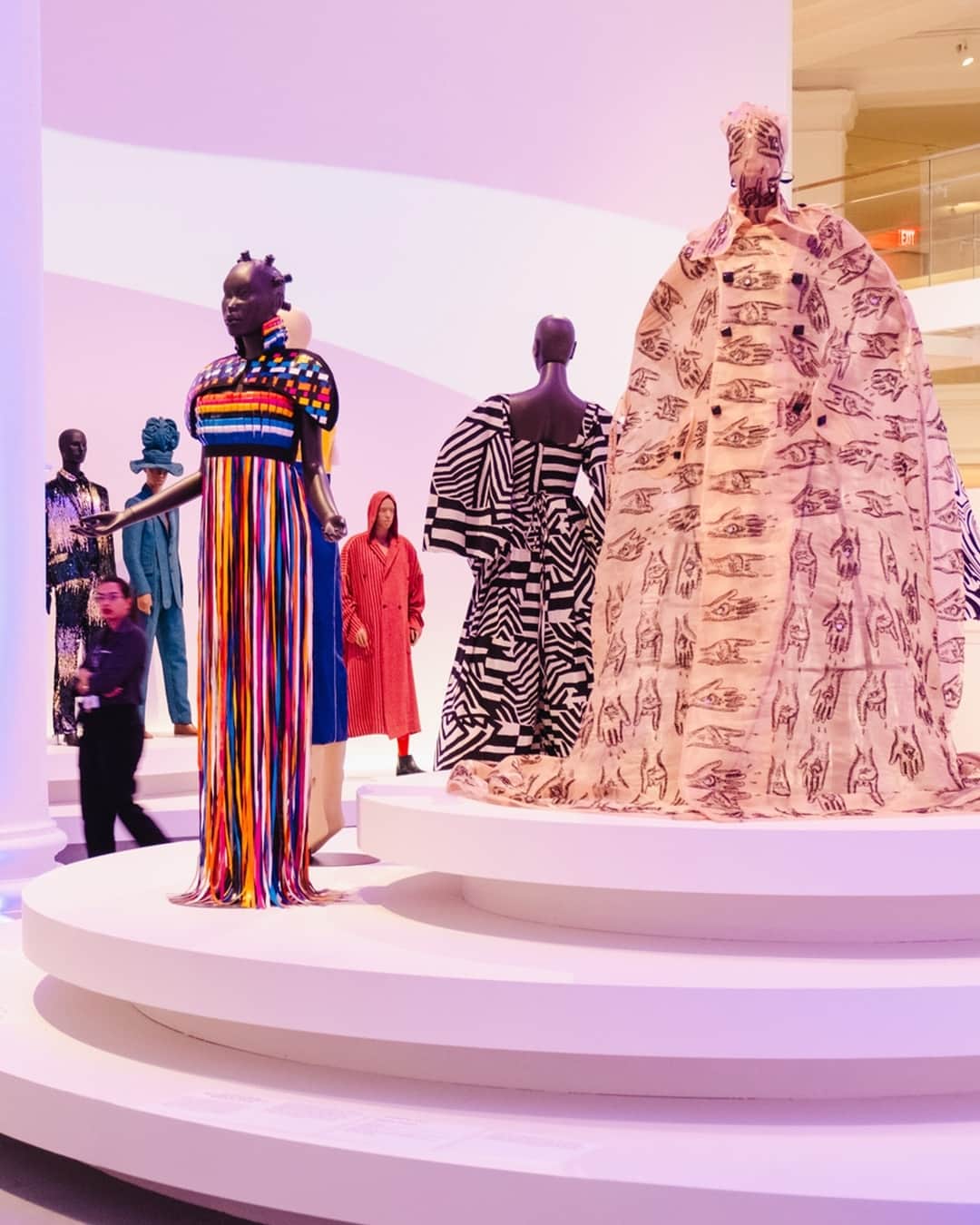 ブルックリン美術館さんのインスタグラム写真 - (ブルックリン美術館Instagram)「“I am not African because I was born in Africa, but because Africa was born in me.” Kwame Nkrumah, Prime Minister and President of Ghana, 1958⁠ ⁠ In the final section of Africa Fashion (pictured here), you are surrounded by twenty-first-century creativity from designers based in Africa, Europe, and the United States. African fashion creatives today are charting their own course, pushing boundaries, and opening up conversations around culture, race, gender, and sexuality while challenging assumptions about who Africans are and what African fashions can be.  ⁠ See the artisanal craftsmanship and cutting-edge design during this final week of #AfricaFashionBkM with extended hours throughout the weekend. Learn more at the link in our bio.⁠ ⁠ 📷 Installation view, Africa Fashion. Brooklyn Museum, June 23–October 22, 2023. (Photo: Danny Perez)⁠ ⁠ #BrooklynMuseum #AfricaFashion #fashion #nyc」10月17日 22時00分 - brooklynmuseum