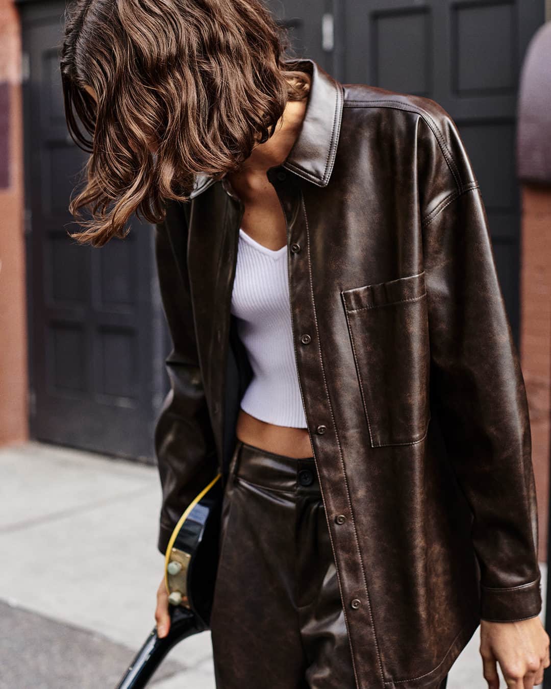 DKNYのインスタグラム：「A Fall layering favorite.   @iamraph for #DKNYFORYOU at Webster Hall.」