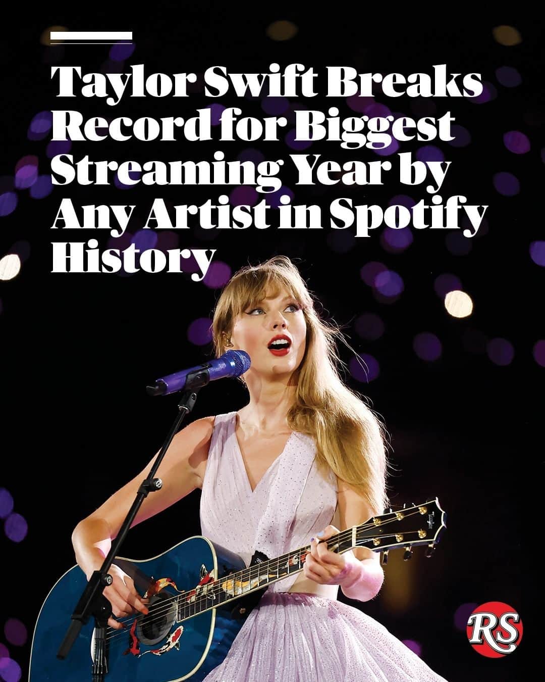 Rolling Stoneのインスタグラム：「21 billion @spotify streams and counting... @taylorswift 📈 📷 Emma McIntyre/TAS23/Getty [via @chartdata.ig]」