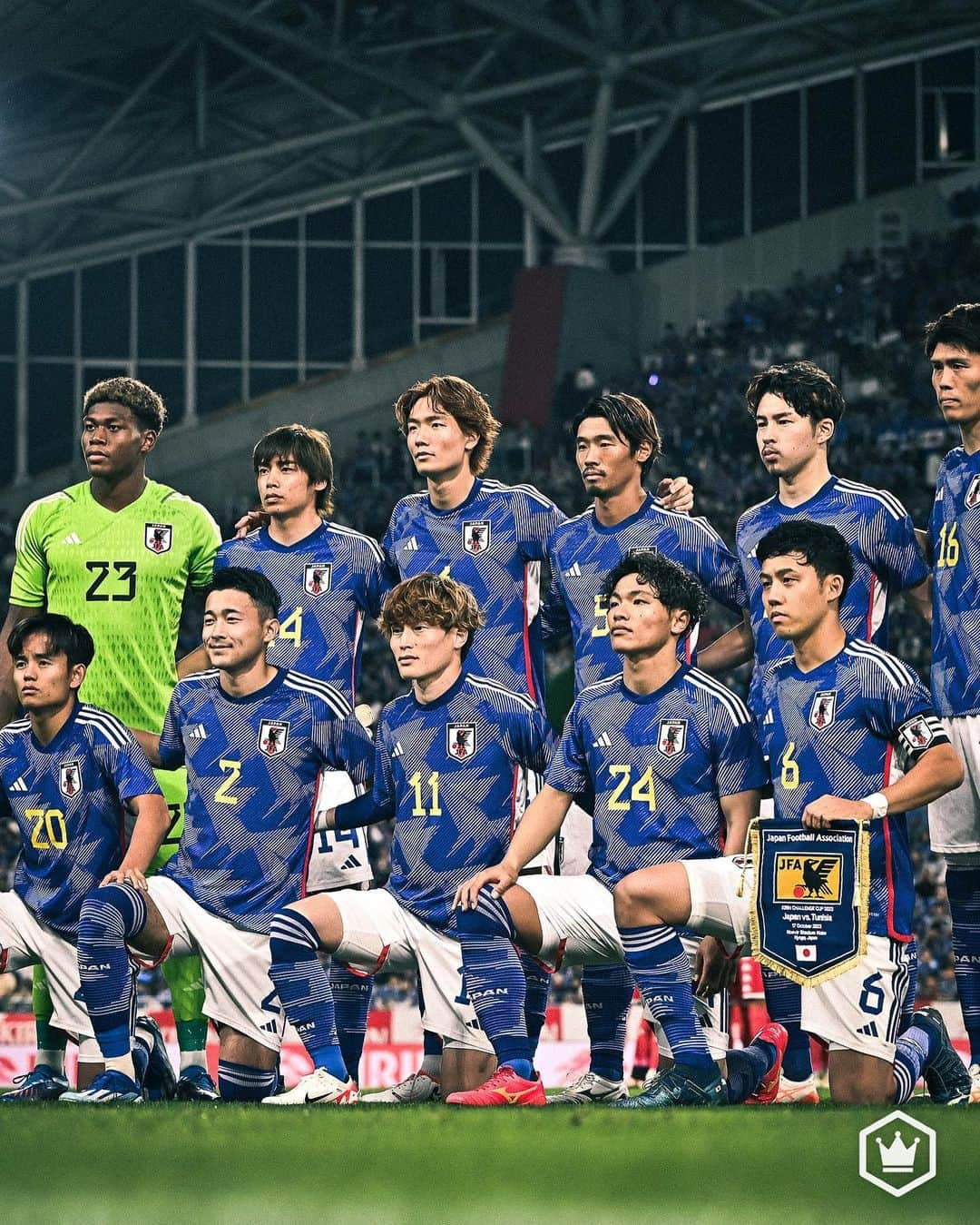 サッカーキングさんのインスタグラム写真 - (サッカーキングInstagram)「. FLASH BACK SAMURAIBLUE!! 古橋・伊東弾で勝利したチュニジア戦を10枚の写真で振り返る（2023.10.17）  📷Photo by @shimpeei（SOCCERKING）  #夢への勇気を #SAMURAIBLUE #jfa #daihyo #サッカー日本代表 #サッカー #soccer #フットボール #football #⚽️ #サッカーキング  #伊東純也 #久保建英 #古橋亨梧 #菅原由勢 #旗手怜央 #遠藤航」10月17日 22時44分 - soccerkingjp