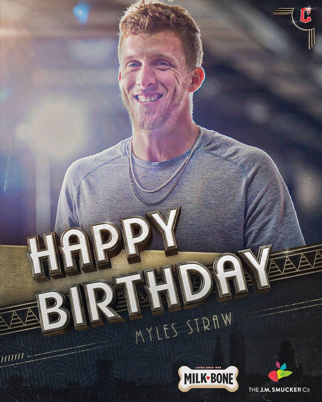 クリーブランド・インディアンスのインスタグラム：「Happy birthday, @mylesstraw!  #ForTheLand」