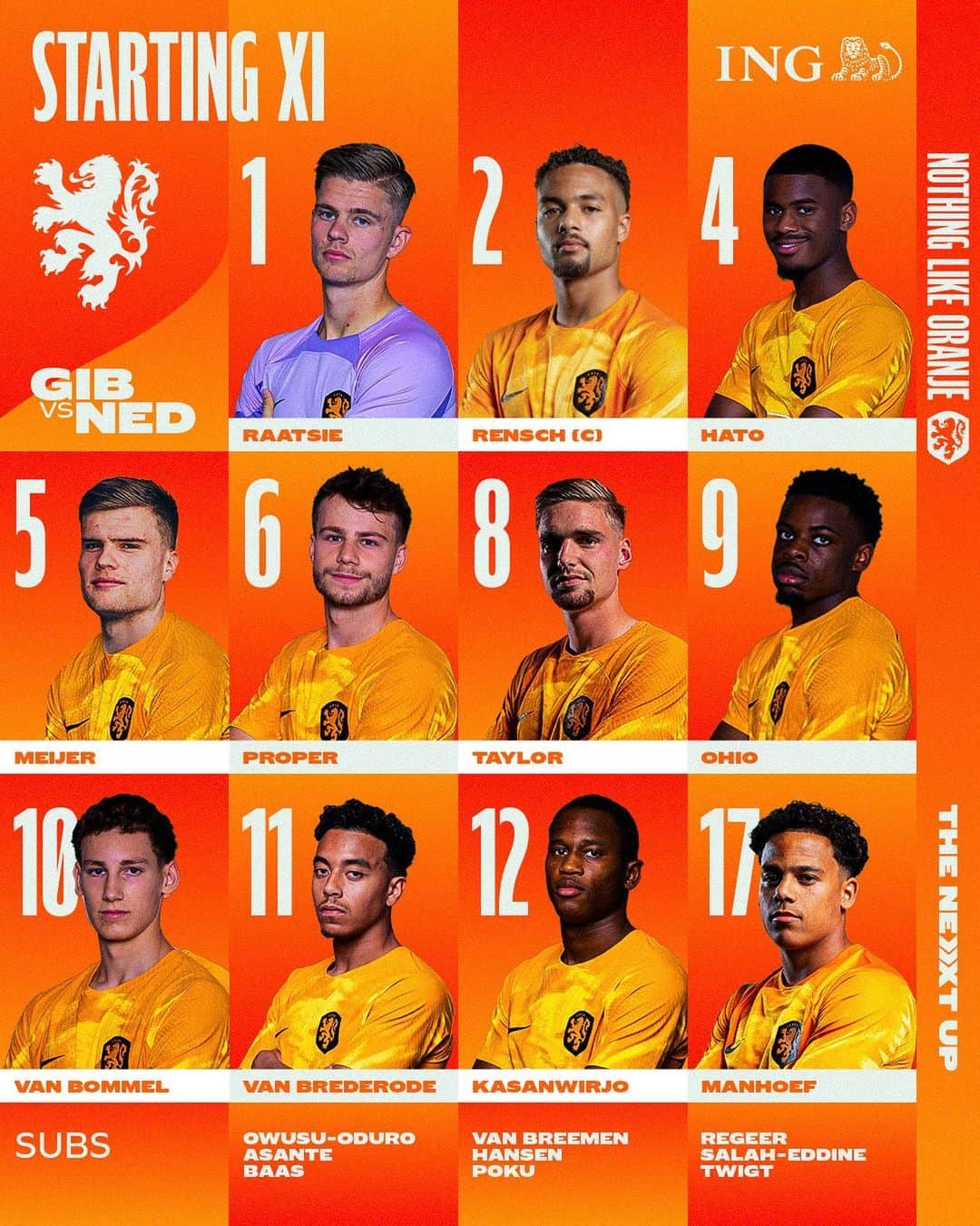 サッカー オランダ代表チームのインスタグラム：「Aiming for a fourth consecutive win! 🏹  #TheNextUp #GIBNED」