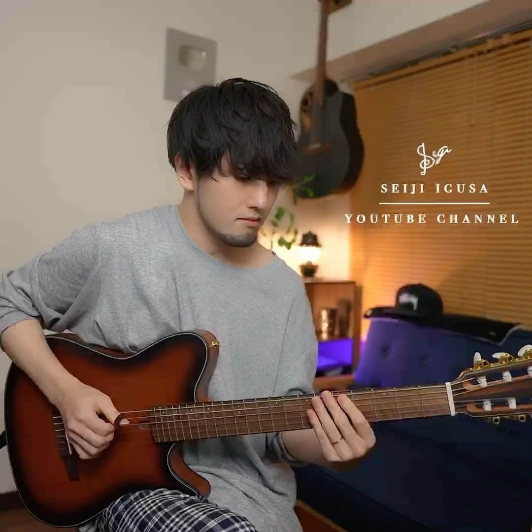 井草聖二のインスタグラム：「TAB → YouTube TAB (PDF) → https://seijiigusa.gumroad.com  Seiji Igusa - Silk Hat (2021ver.)  #guitar #ibanezguitar #nylonguitar #classicalguitar」