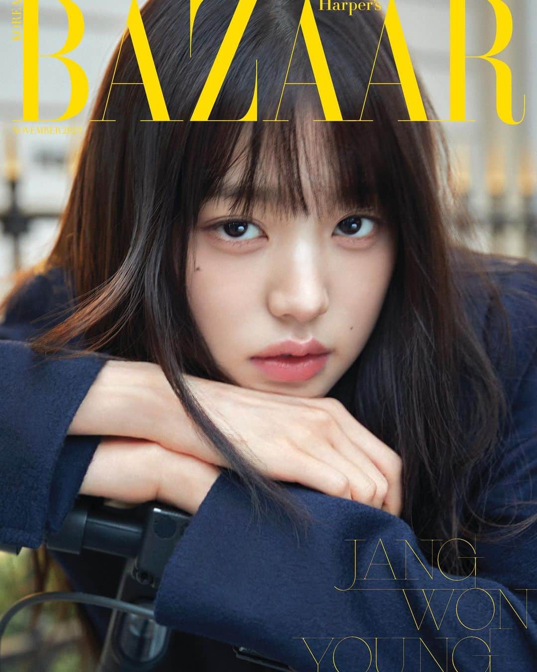 のインスタグラム：「#JANGWONYOUNG + #MINNIE slay on the cover of #HARPERSBAZAAR🔥Check out all the stunning covers and tell us your favorite! @ivestarship @official_g_i_dle」