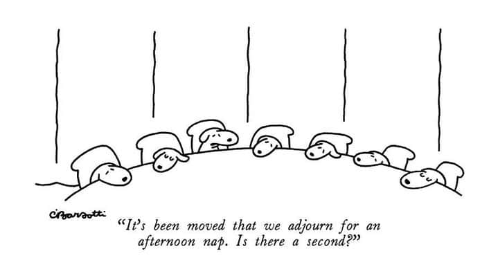 The New Yorkerのインスタグラム：「All in favor? #NewYorkerCartoons 🖋️ Charles Barsotti, from 1990」
