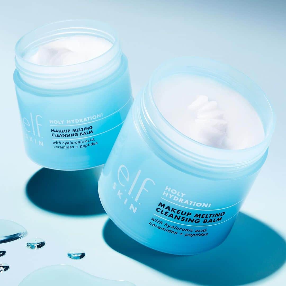 e.l.f.さんのインスタグラム写真 - (e.l.f.Instagram)「This is a BIG e.l.f.ing deal 😱 Introducing the ✨NEW✨ and limited-edition JUMBO SIZE Holy Hydration! Makeup Melting Cleansing Balm 💦  It's the same cleansing balm you love but BIGGER 🤩 Our Jumbo Cleansing Balm offers almost twice as much product as the OG! 💙 It easily melts away makeup, leaving skin feeling silky smooth and soft. 😎 Plus, it's formulated with skin-loving ingredients like hyaluronic acid, ceramides & peptides! What's not to love? 😍  The Jumbo Cleansing Balm is available exclusively for Beauty Squad Loyalty Program members on elfcosmetics.com. 🌟 Best part: It's free and easy to join! 🙌  Wanna get more melt for less? 🤑 #linkinbio to shop NOW for just $19! 🧼  #elfskin #eyeslipsface #elfingamazing #vegan #crueltyfree」10月18日 1時17分 - elfcosmetics