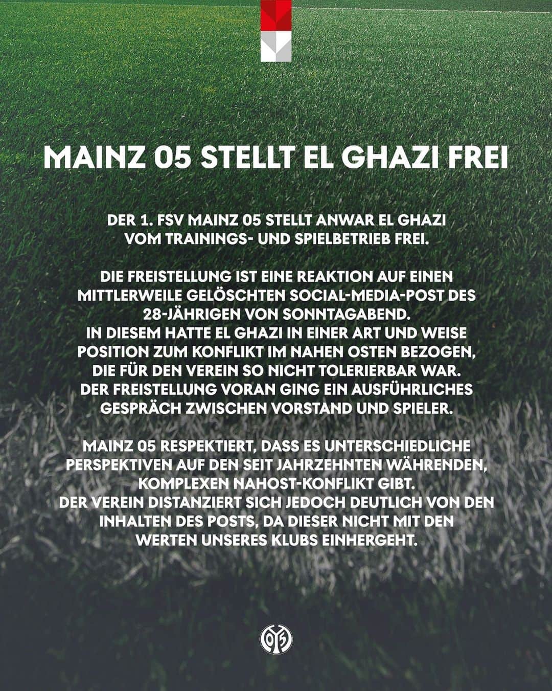 1.FSVマインツ05のインスタグラム：「Mainz 05 stellt Anwar El Ghazi frei.  #Mainz05」