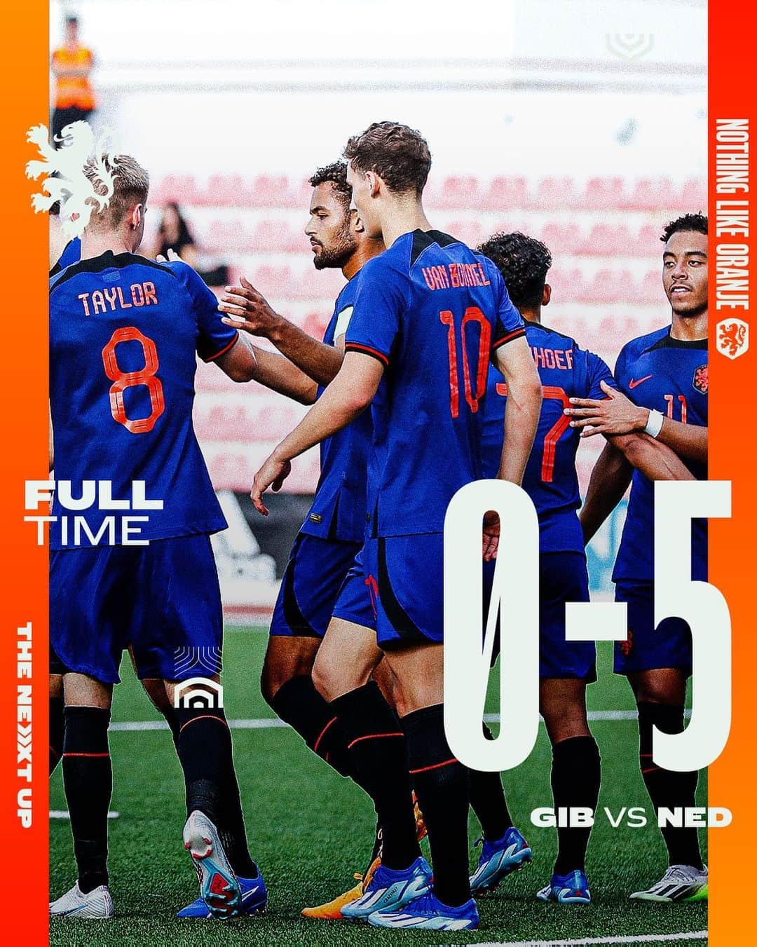 サッカー オランダ代表チームのインスタグラム：「The winning streak continues! ✅✅✅✅  #TheNextUp #GIBNED」