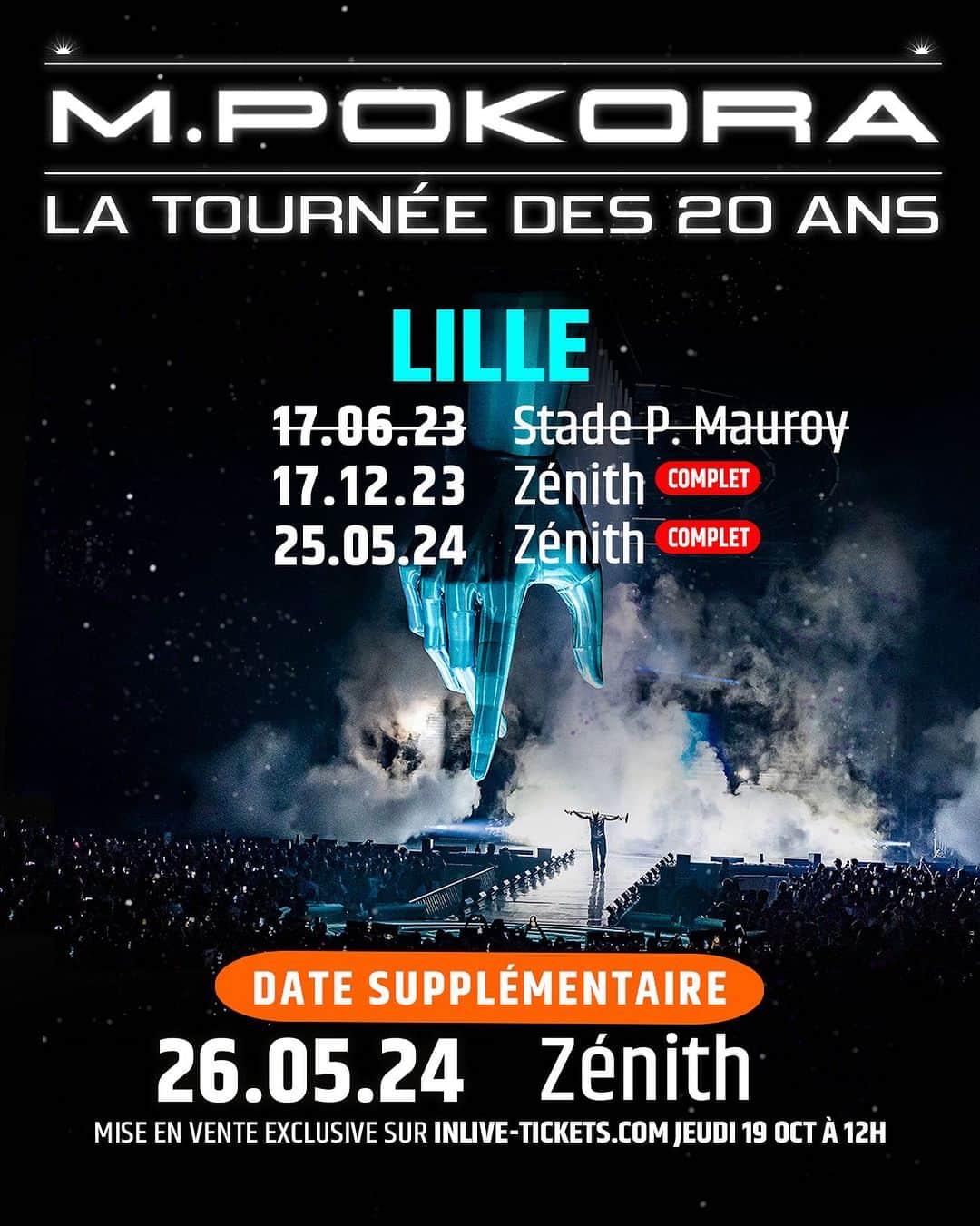 のインスタグラム：「Lille vous êtes fous… 🫶🏼 Round 4 le 26 mai 2024! Ouverture pré vente ce jeudi à midi sur inlive-tickets.com et partout ailleurs vendredi midi.」