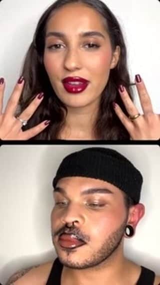 M·A·C Cosmetics Deutschlandのインスタグラム：「TRENDTUESDAY LATEXLIPS 🖤❤️」