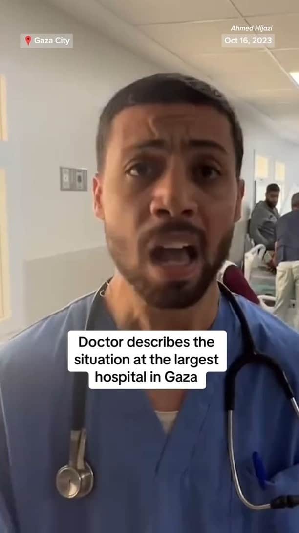 NBC Newsのインスタグラム：「A doctor describes the situation inside Al-Shifa Hospital, the largest hospital in Gaza.」