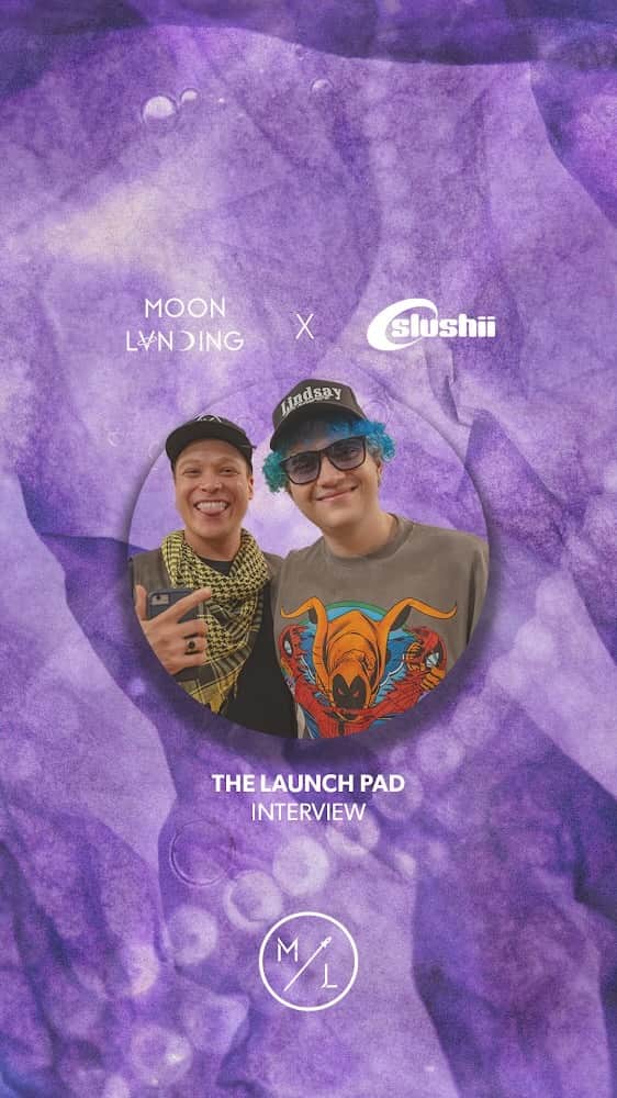 スラッシーのインスタグラム：「Dive into the EDM galaxy with @slushii and @whereschrisat on The Launch Pad! 🚀🎶 In this exclusive @goldrushfestaz interview, the dance music legend shares insights into his return to music, wild life experiences, and exciting new beats. ✨🌏   🛸🔗LINKS IN BIO 🔗🛸  #Slushii #GoldrushInterview #EDM #SpaceJams」