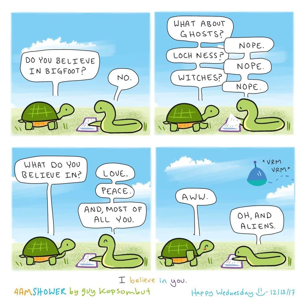 のインスタグラム：「I believe in you so please believe in yourself too💙 ✍🏻 @4amshower - #comic #ibelieveinyou #motivation #9gag」