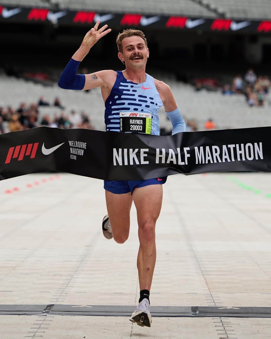The Run Dept.のインスタグラム：「The energy at the finish line? Electric ⚡️  The 2023 Nike Melbourne Marathon Festival happened over the weekend with multiple distances and all the fun. Shoutout to the community of runners who made this one so special. 🙌」