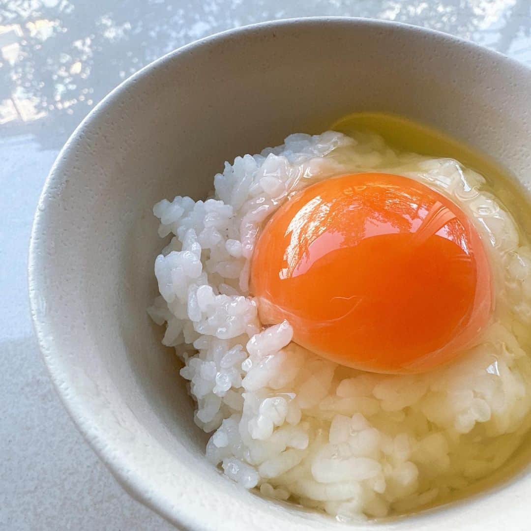 金子エミさんのインスタグラム写真 - (金子エミInstagram)「我が家に緑💚🥚の生卵が届きました！  ▪️緑の一番星🥚🌿⭐️ ▪️卵の匠　一雄が選んだ米 ▪️卵かけご飯専用醤油　　  3点セットをお取り寄せできます！ 1日10000個以上の生まれる中のたった約1% 卵🥚匠が精選した幻の卵です。  【餌の特徴】 食品業界で関心のあるa-リノレン酸を多量に含んでいる エゴマを与えているそうです。  【卵の特徴】 黄身は他の卵に比べて大きく甘みがあり、卵白はしっかりと卵黄を支え盛り上がっています🥚💛  美味しい贅沢な卵かけご飯 朝練前にただきます😋😋😋  🔎#田子たまご村　 #青森　#緑の一番星」10月18日 6時50分 - emikaneko1114