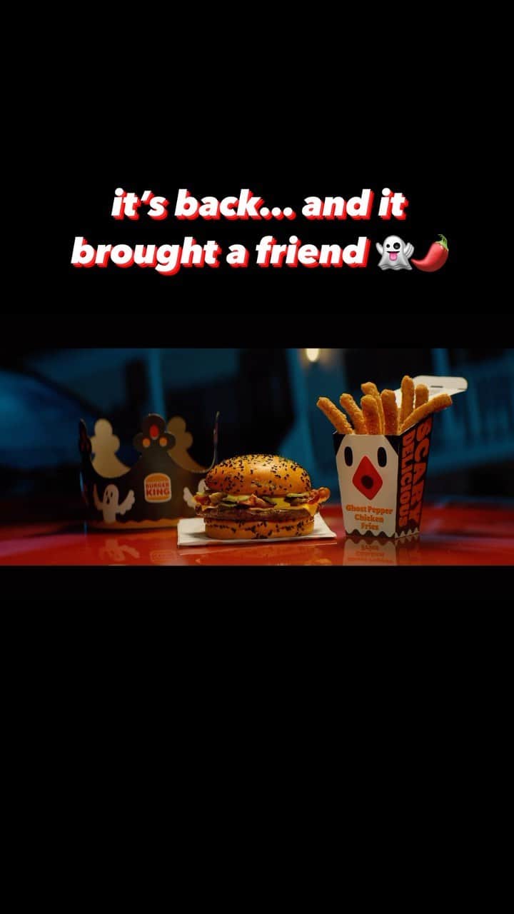 バーガーキングのインスタグラム：「it’s baaaaaack 👻  answer the call by checking the link in our bio」
