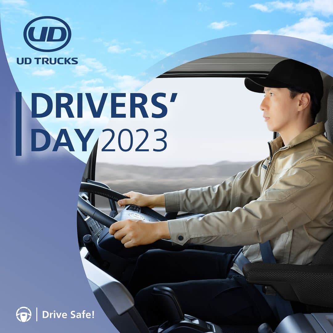ＵＤトラックスのインスタグラム：「10月18日はドライバーの日です。 トラック、バス、タクシーなどに乗務するすべてのプロドライバーに感謝するとともに、プロドライバーの地位向上を目指す日として制定されています。 私たちの暮らしを支えてくれているドライバーさんたち、いつもありがとうございます！ 今日も安全運転でいってらっしゃい！  October 18 is Driver's Day. This day celebrates the drivers of trucks, buses, and cabs everywhere.  Thank you to all the drivers who support our daily lives. Drive safe out there!  #udtrucks #udトラックス #quon #driversday #driversday2023 #truck #クオン #ドライバーの日 #ドライバーの日2023 #トラック」