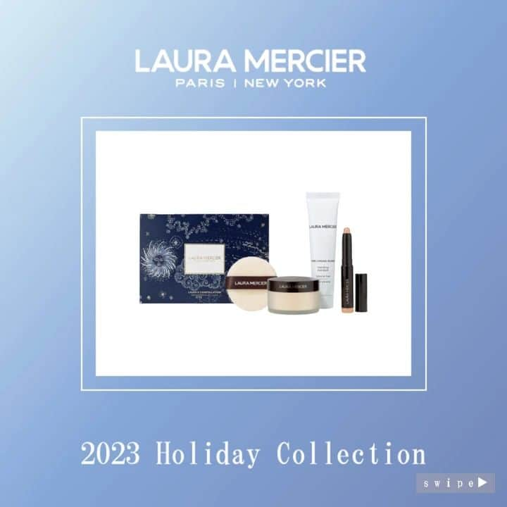 Fruit Gatheringさんのインスタグラム写真 - (Fruit GatheringInstagram)「. “夜空の美しさ”にインスパイアされた、LAURA MERCIERの『Holiday Collection 2023』第2弾  LAURA MERCIER 2023年10月18日(水)数量限定発売 ■スターライト ドリームス アイシャドウパレット 数量限定 ￥8,030(税込) 夜空にきらめく星屑のようなゴールドのパッケージが美しい、ホリデー仕様のアイシャドーパレット。異なる質感の9色のカラーはこのパレットの為に開発。マット・シマーの質感、プラム・トープ・ゴールドトーンのフェミニンでシックなシェードが、ホリデーシーズンの高揚感を演出します。  ■グロウ アンド ゴー フォース ティンティド モイスチャライザー ブラッシュ コレクション 数量限定 ￥3,960(税込) ナチュラルに肌に溶け込むようになじみ、じんわりとした血色感*を演出するリキッドチークが、ミニサイズの3色セットになって登場。絶妙な発色としっとりとした快適な使い心地。ぽっと上気したような大人のかわいいカラーを取り揃えました。  【セット内容】 ・PK2 SOUTHBOUND ・PK3 PROVENCE ・PK4 PROMENADE ※本製品はミニサイズ3本セットです。  ■ザ ガイディング スター トランスルーセントルースセッティングパウダー＆パフ 数量限定 ￥6,270(税込) 夜空にきらめく星屑のようなゴールドのパッケージが美しい『トランスルーセント ルース セッティング パウダー』とヴェロアパフのセット。メイクしたての美しさをキープするセット力と自然な仕上がりで肌になじみます。ゴールドのリボンをあしらった“ヴェロアパフN”は星空をイメージした限定デザイン。  【セット内容】 <トランスルーセント> ・ルースセッティングパウダートランスルーセント (現品)※限定デザイン ・ヴェロアパフNリミテッドエディションホリデイ2023 <トーンアップローズ> ・トランスルーセントルースセッティングパウダートーンアップローズ (現品） ・ヴェロアパフNリミテッドエディションホリデイ2023  ■ローラズ コンステレーションセット 数量限定 ￥7,040(税込) ベースメイクやカラーメイクから厳選した、ナチュラルなメイクをかなえる4アイテムを厳選したセット。ナチュラルでありながらモードなメイクが手に入るセットを、お気に入りのファンデーションやメイクアイテムと一緒にお試しいただけます。フローレスフェイスを叶えるベース＆カラートリオ。  【セット内容】 ・ヴェロアパフN ※ミニサイズ ・ルース セッティング パウダー トランスルーセント ※特製サイズ ・ピュア キャンバス プライマー ハイドレーティング トラベルサイズ ・キャビア スティック アイカラー ミニ 09 ROSE GOLD  ■フローレス ルミエール ラディアンス パーフェクティング クッション ケース リュクスゴールド 数量限定 ￥1,650(税込) 夜空にきらめく星屑のようなゴールドカラーが美しい、『フローレス ルミエール ラディアンス パーフェクティング クッション』専用のケースがホリデー仕様の限定デザインで登場。  *メイクアップ効果による ・・・・・・・・・・・・・・・・・・・・ #fruitgathering #フルーツギャザリング #美容好きさんと繋がりたい #美容好きな人と繋が りたい #メイク好きさんと繋がりたい #美容 #化粧品 #コスメ好き #コスメ #コスメ部 #コスメ情報 #おすすめコスメ #コスメマニア #トレンドコスメ #ご褒美コスメ #デパコス #アイシャドウ #ブラッシュ #フェイスパウダー #フェイスカラー #コフレ #ホリデーコレクション#ホリデーコレクション2023 #LAURAMERCIER #ローラメルシエ」10月18日 9時30分 - fruitgathering.jp