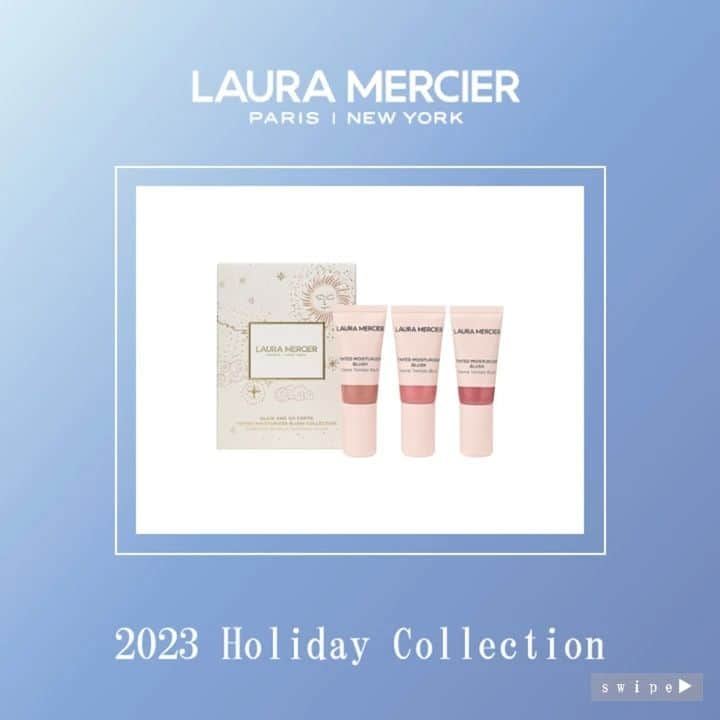 Fruit Gatheringさんのインスタグラム写真 - (Fruit GatheringInstagram)「. “夜空の美しさ”にインスパイアされた、LAURA MERCIERの『Holiday Collection 2023』第2弾  LAURA MERCIER 2023年10月18日(水)数量限定発売 ■スターライト ドリームス アイシャドウパレット 数量限定 ￥8,030(税込) 夜空にきらめく星屑のようなゴールドのパッケージが美しい、ホリデー仕様のアイシャドーパレット。異なる質感の9色のカラーはこのパレットの為に開発。マット・シマーの質感、プラム・トープ・ゴールドトーンのフェミニンでシックなシェードが、ホリデーシーズンの高揚感を演出します。  ■グロウ アンド ゴー フォース ティンティド モイスチャライザー ブラッシュ コレクション 数量限定 ￥3,960(税込) ナチュラルに肌に溶け込むようになじみ、じんわりとした血色感*を演出するリキッドチークが、ミニサイズの3色セットになって登場。絶妙な発色としっとりとした快適な使い心地。ぽっと上気したような大人のかわいいカラーを取り揃えました。  【セット内容】 ・PK2 SOUTHBOUND ・PK3 PROVENCE ・PK4 PROMENADE ※本製品はミニサイズ3本セットです。  ■ザ ガイディング スター トランスルーセントルースセッティングパウダー＆パフ 数量限定 ￥6,270(税込) 夜空にきらめく星屑のようなゴールドのパッケージが美しい『トランスルーセント ルース セッティング パウダー』とヴェロアパフのセット。メイクしたての美しさをキープするセット力と自然な仕上がりで肌になじみます。ゴールドのリボンをあしらった“ヴェロアパフN”は星空をイメージした限定デザイン。  【セット内容】 <トランスルーセント> ・ルースセッティングパウダートランスルーセント (現品)※限定デザイン ・ヴェロアパフNリミテッドエディションホリデイ2023 <トーンアップローズ> ・トランスルーセントルースセッティングパウダートーンアップローズ (現品） ・ヴェロアパフNリミテッドエディションホリデイ2023  ■ローラズ コンステレーションセット 数量限定 ￥7,040(税込) ベースメイクやカラーメイクから厳選した、ナチュラルなメイクをかなえる4アイテムを厳選したセット。ナチュラルでありながらモードなメイクが手に入るセットを、お気に入りのファンデーションやメイクアイテムと一緒にお試しいただけます。フローレスフェイスを叶えるベース＆カラートリオ。  【セット内容】 ・ヴェロアパフN ※ミニサイズ ・ルース セッティング パウダー トランスルーセント ※特製サイズ ・ピュア キャンバス プライマー ハイドレーティング トラベルサイズ ・キャビア スティック アイカラー ミニ 09 ROSE GOLD  ■フローレス ルミエール ラディアンス パーフェクティング クッション ケース リュクスゴールド 数量限定 ￥1,650(税込) 夜空にきらめく星屑のようなゴールドカラーが美しい、『フローレス ルミエール ラディアンス パーフェクティング クッション』専用のケースがホリデー仕様の限定デザインで登場。  *メイクアップ効果による ・・・・・・・・・・・・・・・・・・・・ #fruitgathering #フルーツギャザリング #美容好きさんと繋がりたい #美容好きな人と繋が りたい #メイク好きさんと繋がりたい #美容 #化粧品 #コスメ好き #コスメ #コスメ部 #コスメ情報 #おすすめコスメ #コスメマニア #トレンドコスメ #ご褒美コスメ #デパコス #アイシャドウ #ブラッシュ #フェイスパウダー #フェイスカラー #コフレ #ホリデーコレクション#ホリデーコレクション2023 #LAURAMERCIER #ローラメルシエ」10月18日 9時30分 - fruitgathering.jp