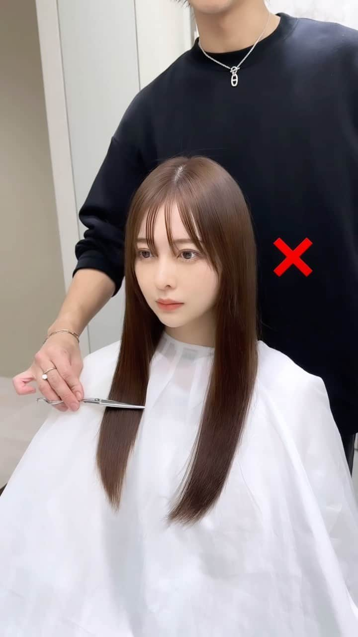 小西恭平のインスタグラム：「スライドカットで作る #リフトレイヤー ✂︎✨  ストレートでも可愛く、巻いても小顔に見せてくれます！  長さを決める際はおまかせではない場合は一緒に長さを決めていく場合が多いです😊  似合う髪型がわからない時はお任せください💪🏻」