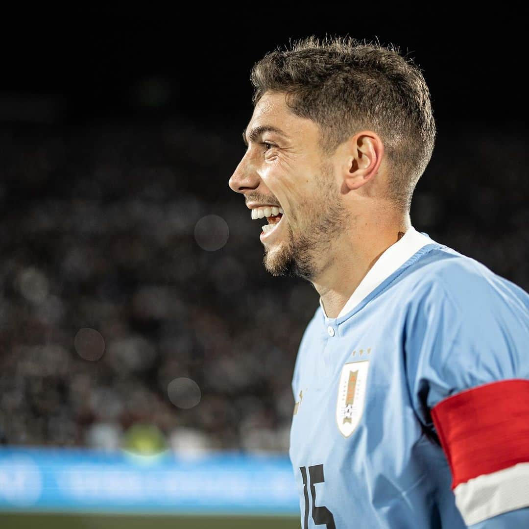 フェデリコ・バルベルデのインスタグラム：「La alegría que tenemos es enorme   Vamos Uruguay 💙🇺🇾  #ElEquipoQueNosUne」