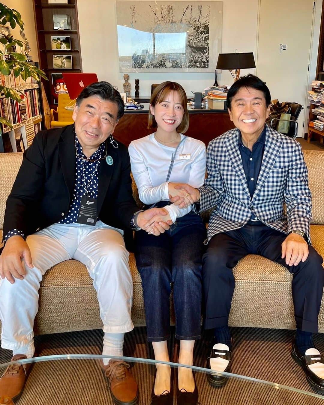 設楽洋のインスタグラム：「BEAMSプレスの星🌟知識優花ちゃんが卒業の挨拶に来てくれました❣️ 旦那もビームス、子供も生まれて本当のビームスファミリーです。😃✨ これからも応援してますよ〜‼️ @chishiki_yuhka ＃ビームスファミリー」