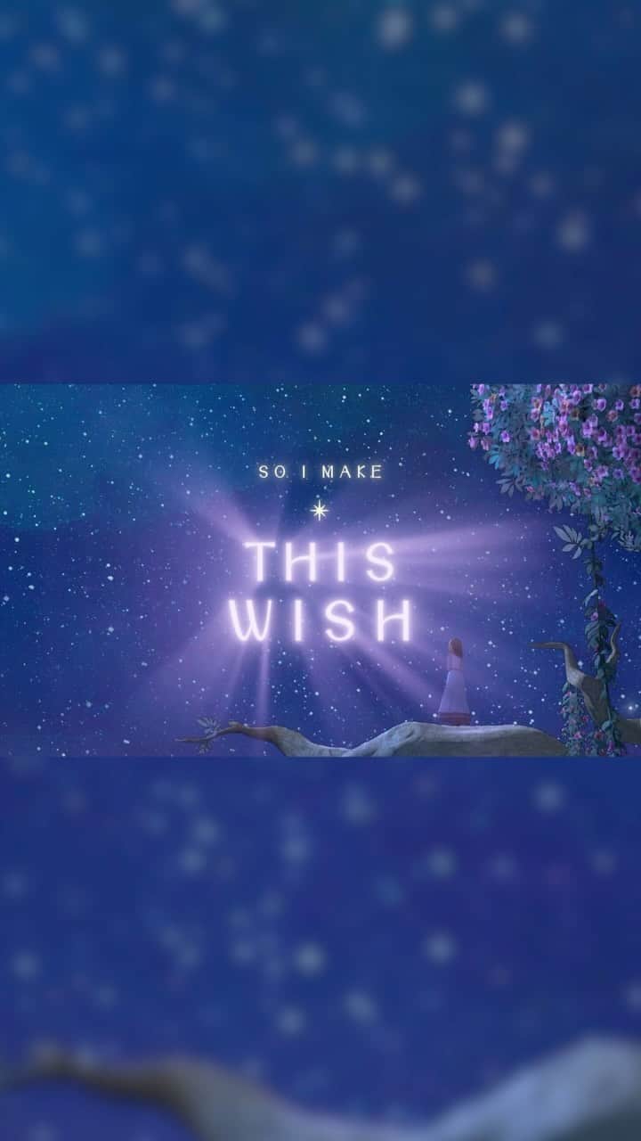 ウォルト・ディズニー・アニメーション・スタジオズのインスタグラム：「So I make this wish... ⭐ The lyric video for “This Wish,” from Disney Animation’s #Wish is out now. 🎶 Watch now at the link in our Story.  See @disneywishmovie only in theaters November 22. #WishWednesday #Disney100」