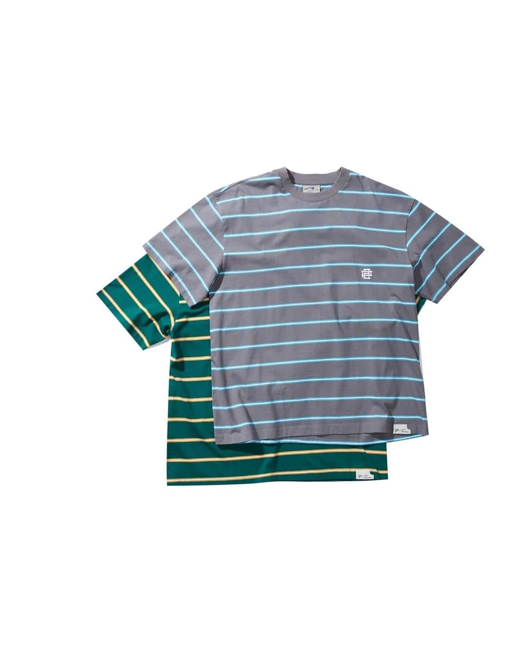 パブリッシュブランドのインスタグラム：「Stripe Tee - 100% Cotton, 8.50 Oz premium stripe tee, oversized fit.⁠ ⁠ Available in grey and green.⁠ .⁠ .⁠ .⁠ .⁠ ⁠ #publishbrand #todayfortomorrow #stripetee #oversized」
