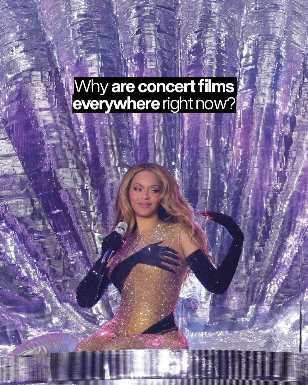 Dazed Magazineのインスタグラム：「“I feel like I was there,” says 25-year-old Swift fan Ali, who saw The Eras Tour film after missing out on gig tickets. “It felt like a welcome replacement.” 😭⁠ ⁠ From the re-release Stop Making Sense by @talkingheadsofficial to @taylorswift’s The Eras Tour and @Beyoncé’s upcoming Renaissance movie, concert films are everywhere right now – but what’s behind their resurgence? ⁠ ⁠ Find out through the link in our bio 🔗⁠ ⁠ 📷 Photo by Kevin Mazur/WireImage for Parkwood⁠ ✍️ @lucyharbron_」