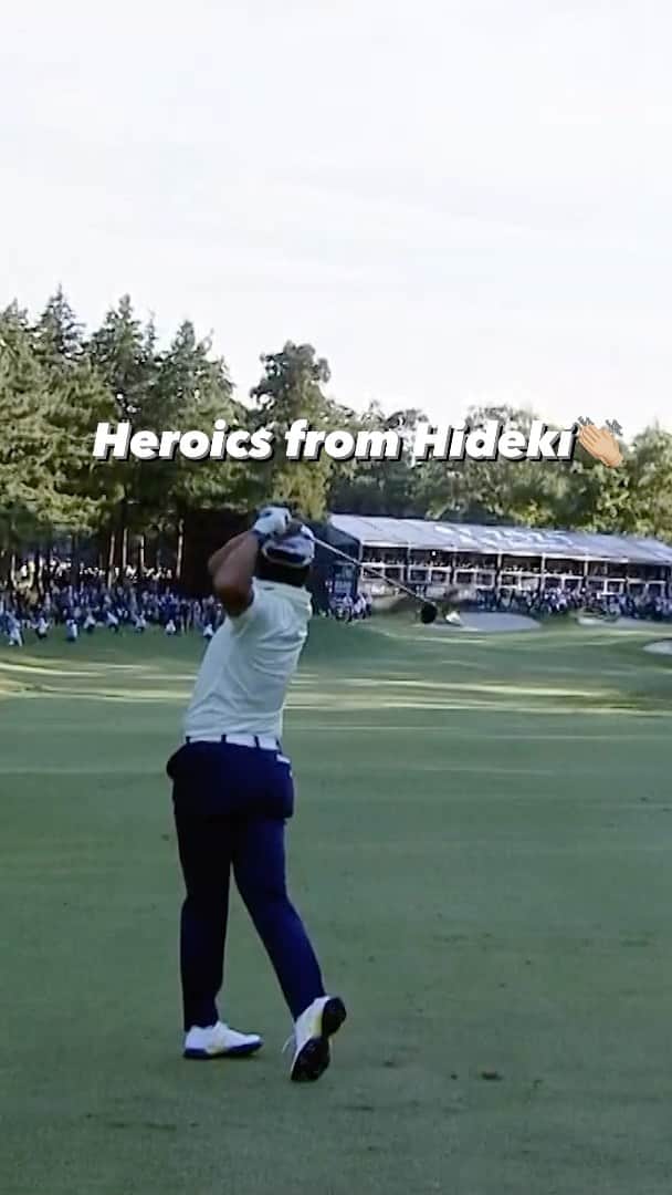 PGA TOURのインスタグラム：「Heroics from @hideki.matsuyama_official to secure the win in his home country @zozochamp 🇯🇵  #TOURVault」