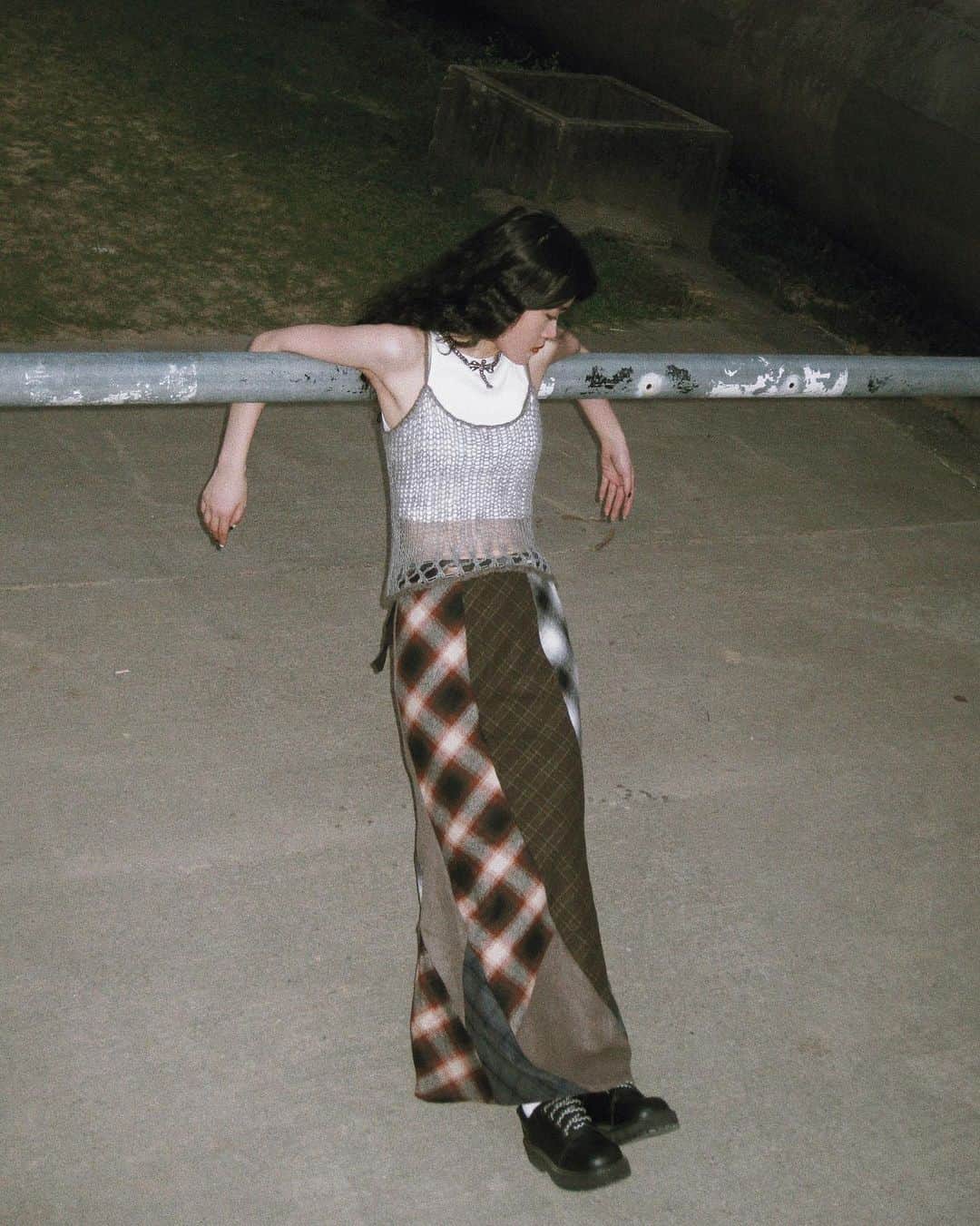 UNIFさんのインスタグラム写真 - (UNIFInstagram)「@mikiiiiiiiiiwg 🖤🖤 Block Skirt and Netic Top」10月19日 1時02分 - unif