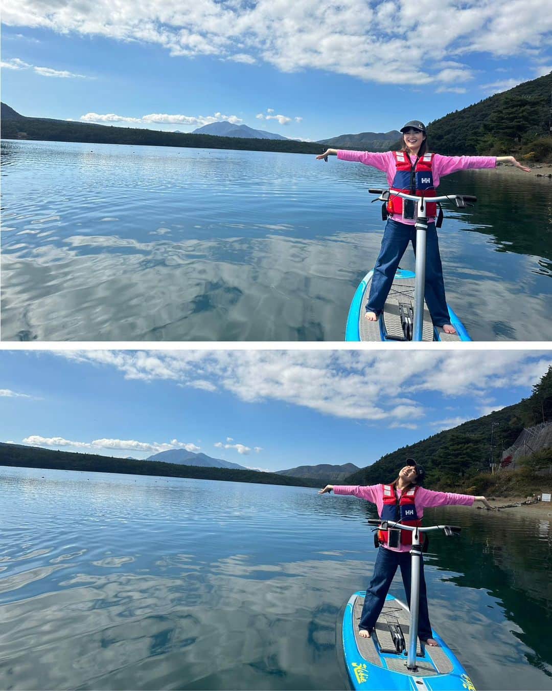 恒松祐里さんのインスタグラム写真 - (恒松祐里Instagram)「🗻🏄🏻‍♀️  I tried pedalboarding at Lake Saiko near Mt. Fuji.  西湖にあるHobie JAPANでホビーしてきた！ 足で漕ぐと進むスタンドアップペダルボード🏄🏻‍♀️  @hobie_japan   #HobieJapan #西湖」10月18日 16時16分 - yuri_tune