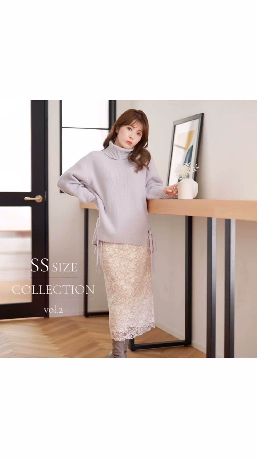 のインスタグラム：「. 𝐒𝐒サイズコレクション𝐯𝐨𝐥.𝟐  「ぴったり」も「かわいい」も諦めない！ 公式オンラインストア限定で、 SSサイズコレクションvol.2展開スタート💐  ☑︎レースアップニットトップス ¥13,200(税込)  ☑︎モールレースタイトスカート ¥15,400(税込)  コメントで“SS”と頂くと素敵なお知らせを⁠ 皆様のDMにお届けいたします✨  —————————————⁠ ⁠ 公式オンラインストア➡ @noela_official⁠ ⁠ スタッフスタイリング➡ @noela_staffsnap_⁠ —————————————⁠ #noela⁠ #ノエラ #SS #SSサイズ #ミニマム #低身長コーデ」