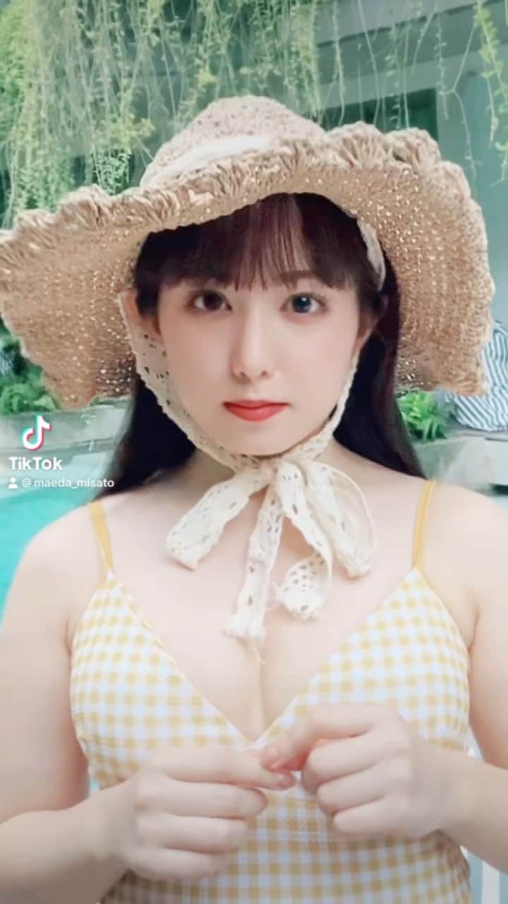 前田美里のインスタグラム：「頑張ってTikTok撮ってみた。 . . #TikTok #プーケット #グラビア #gravure #Phuket #panwaburibeachfrontresort」
