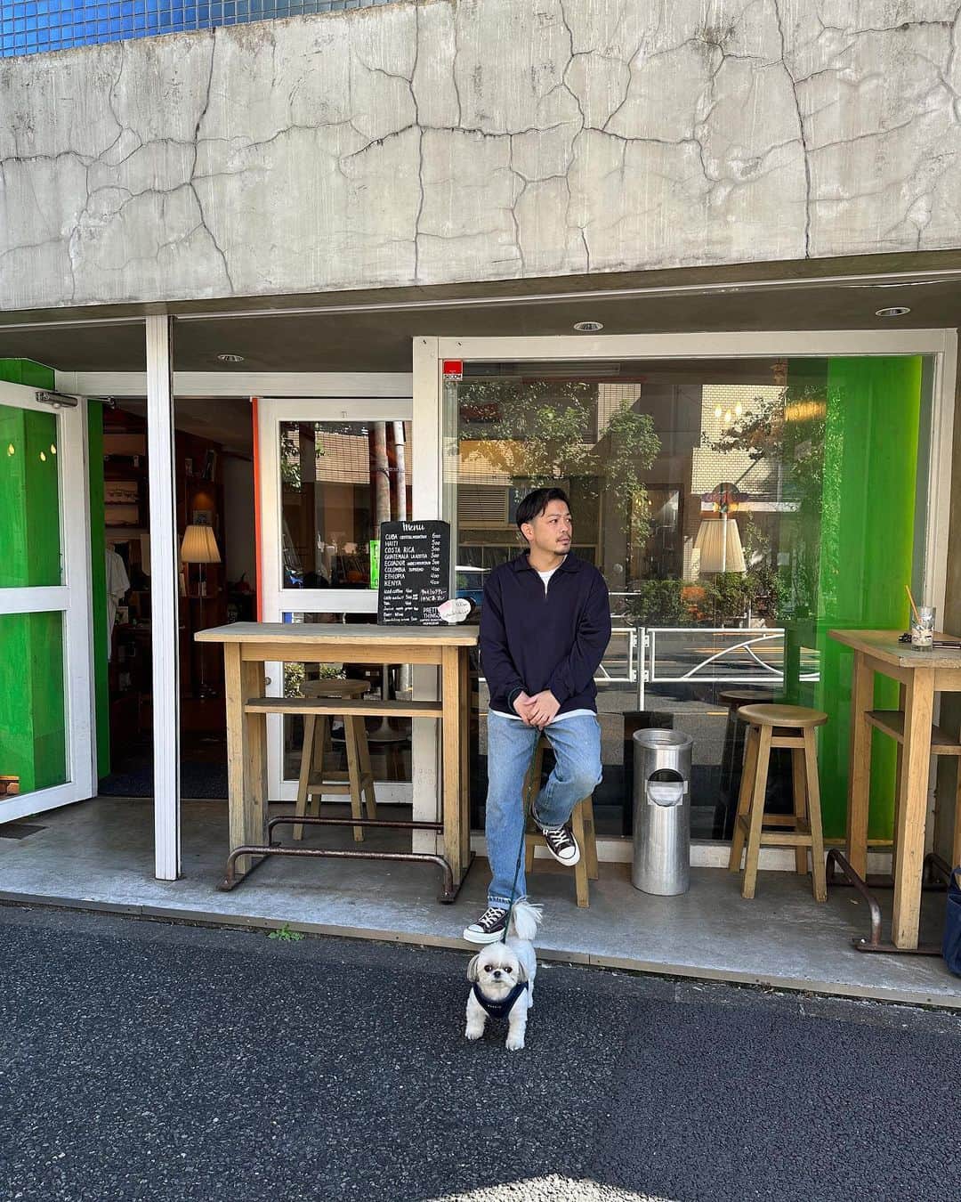 馬場一馬のインスタグラム：「@prettythingscoffee  駒沢公園近くのコーヒー屋さん☕️ ワンコもOK🐶 ㅤㅤㅤㅤㅤㅤㅤㅤㅤㅤ #駒沢公園#prettythings」