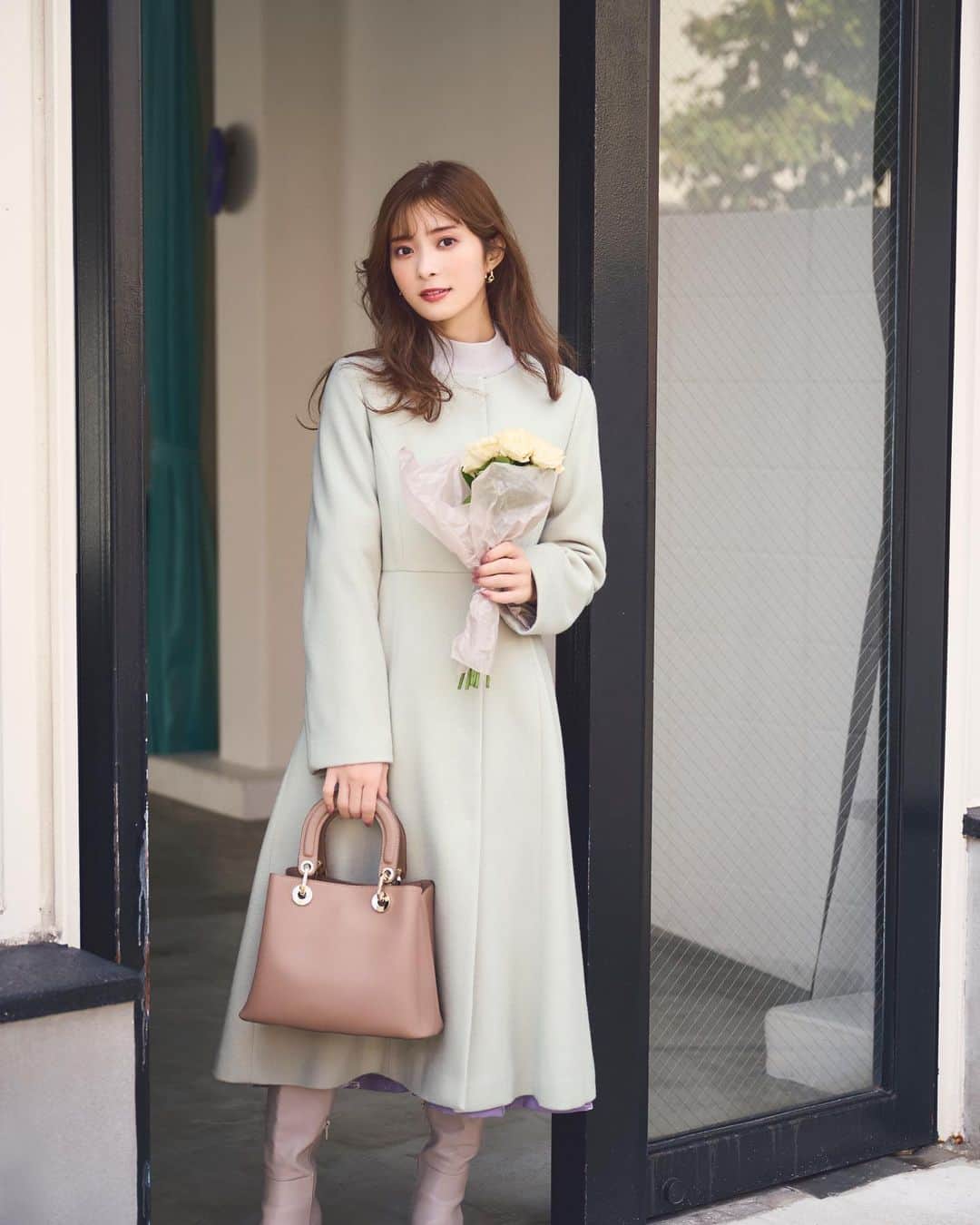 松川星さんのインスタグラム写真 - (松川星Instagram)「⁡ ⁡ @proportionbodydressing  モデルを務めさせていただきました 私は特にライトグリーンの コートがお気に入り🐊🤍」10月18日 18時52分 - akarin__rin