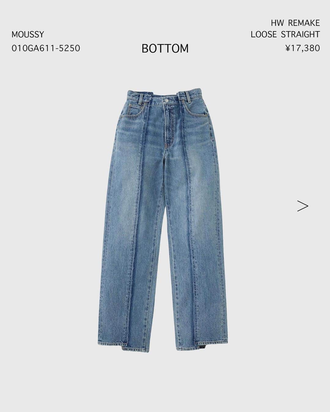 SHEL'TTER WEB STOREのインスタグラム：「【NEW IN】 - BOTTOM -  ━━━━━━━━━━━━━━━━  【MOUSSY】HW REMAKE LOOSE STRAIGHT ¥17,380 tax in Size：0,1,2 Color：BLU No：010GA611-5250 ※発売中  【MOUSSY】FLEECE UTILITY パンツ ¥12,980 tax in Size：1,2 Color：KHA,NVY,L/GRY No：010GAL30-6180 ※発売中  【MOUSSY】NEP TWEED ミニスカート ¥10,450 tax in Size：0,1,2 Color：BRN,IVOY No：010GAK30-5470 ※発売中  気になるアイテムは画像をタップまたは  プロフィールのサイトURLをクリック✔  ━━━━━━━━━━━━━━━━  #SHELTTERWEBSTORE #SWS #MOUSSY #newin #2023AW #autumn2023 #winter2023 #jeans #denim #straightjeans #utilitypants #fleece #tweedskirt  #新作 #デニム #デニムパンツ #ストレートデニム #フリース #ツイード #ツイードスカート #ミニスカート #ワイドパンツ #リメイク風」