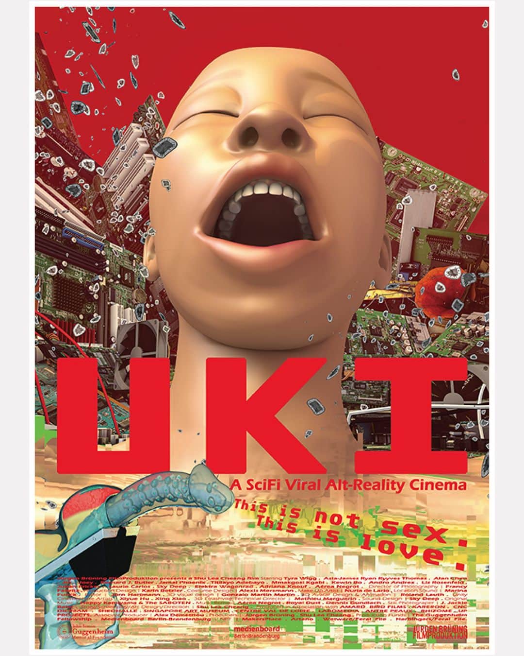 UPLINK film distributionのインスタグラム：「🔻日本プレミア特別上映決定🔻 『UKI』アップリンク吉祥寺にて、11月4日（土）【一日限定上映】🔴⚪🔴 ・・・ 『フレッシュ・キル』『I.K.U.』で知られるシューリー・チェンの最新作『UKI』を監督のトークショー付きでアップリンク吉祥寺で日本プレミア特別上映。 『UKI』は、オーガニックデータを収集するレイコを主人公とした『I.K.U.』の続編として企画された。3D仮装空間で構築されたセットで展開されるマルチスレッドのプロットは、ウイルスとデータに汚染された代替宇宙で、廃れた人間と非人間とのSFを提案する。  ＜シューリー・チェン略歴＞ シュー・リー・チェンは、ジャンルを超えたジェンダー・ハッキング・アートを実践するアーティストであり映画監督。 ニューヨークのグッゲンハイム美術館に委託・収蔵された初のwebアート『BRANDON』（1998 - 99）でネットアートのパイオニアとして知られ、2019年のベネチアSF・ビエンナーレでは台湾代表としてミクストメディア・インスタレーション『3x3x6』を発表した。 SF・ニュー・クィア・シネマという独自のジャンルを築き、『フレッシュ・キル』（1994）、『I.K.U.』（2000）、『FLUIDø』（2017）、『UKI』（2023）という4本の長編映画を制作。2023年には、LASアート財団（ベルリン）、ポンピドゥー・センター（パリ）、MoMA（ニューヨーク）、ICA（ロンドン）などの映画祭や美術館で『UKI』のツアーを行う。現在、Hope, Techno-humanities（Museion、イタリア）、Attention After Technology（トロンハイム、ノルウェー）で展示中。  https://joji.uplink.co.jp/movie/2023/69466  #UKI #IKU　#FRESHKILL　#ShuLeaCheang #アップリンク吉祥寺」