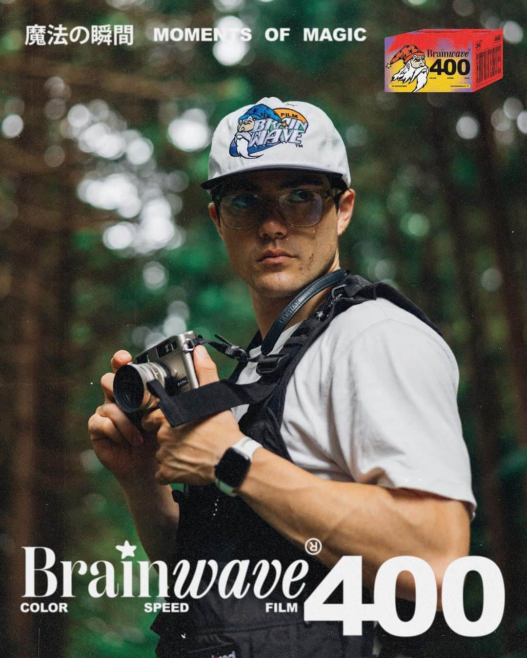 岳のインスタグラム：「魔法の瞬間🪄 A Moment of Magic✨  Introducing Brainwave 400 Film + Brainwave Film Caps  10/20 High Noon JST  #oatsandbrains #brainwavefilm」