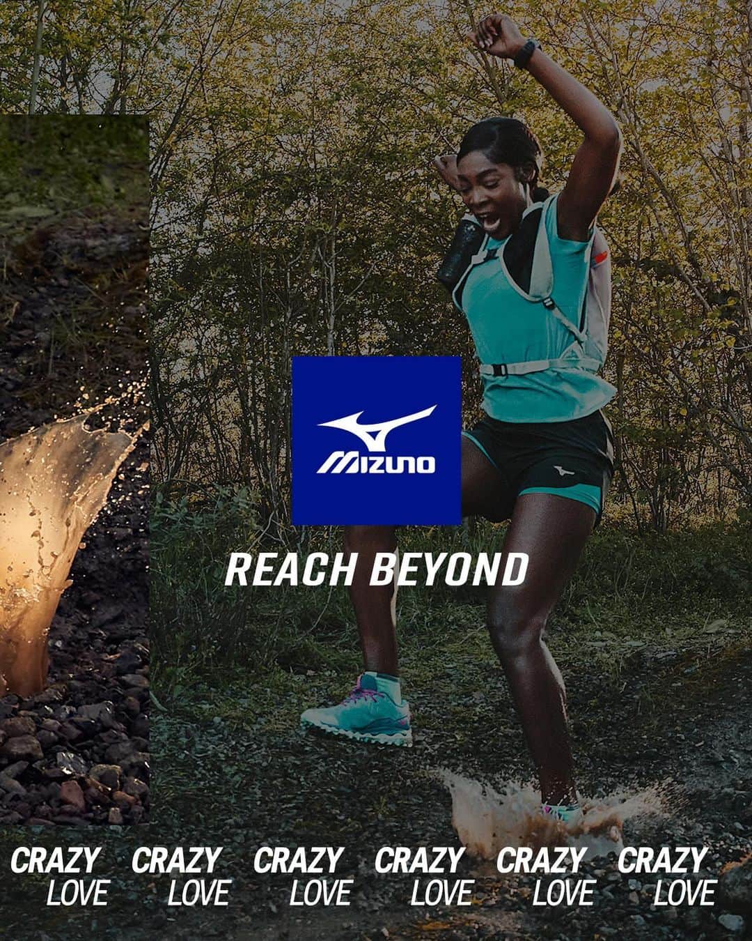 MizunoRunningさんのインスタグラム写真 - (MizunoRunningInstagram)「Crazy love can get a little messy. But that’s what our trail running shoes are for. When you’re leaping into the unknown, we’ve got you covered.   #MizunoCrazyLove #reachbeyond」10月18日 21時56分 - mizunorunningusa