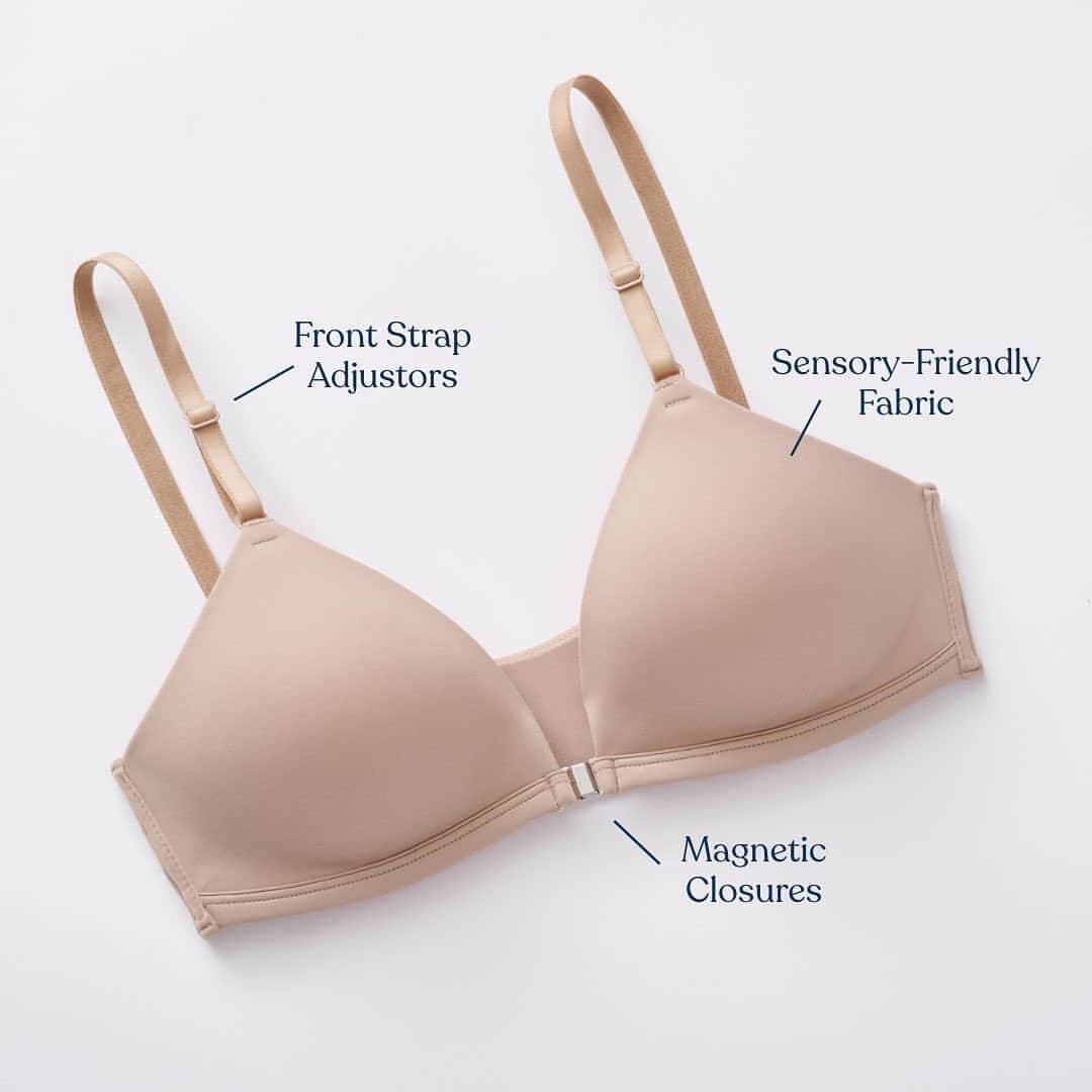 Victoria's Secret PINKさんのインスタグラム写真 - (Victoria's Secret PINKInstagram)「Essential styles meet thoughtful modifications — introducing PINK Adaptive. Made with and for women with disabilities, the collection features Bras and Panties with magnetic closures for easy on and off, front strap adjustors, and sensory-friendly fabric.  Image Description: A collage of images including close-ups of the Adaptive Bra and Panty in a neutral shade, highlighting the magnetic closures on both, and featuring text that labels front strap adjustors, sensory-friendly fabric, and magnetic closures.」10月18日 22時06分 - vspink