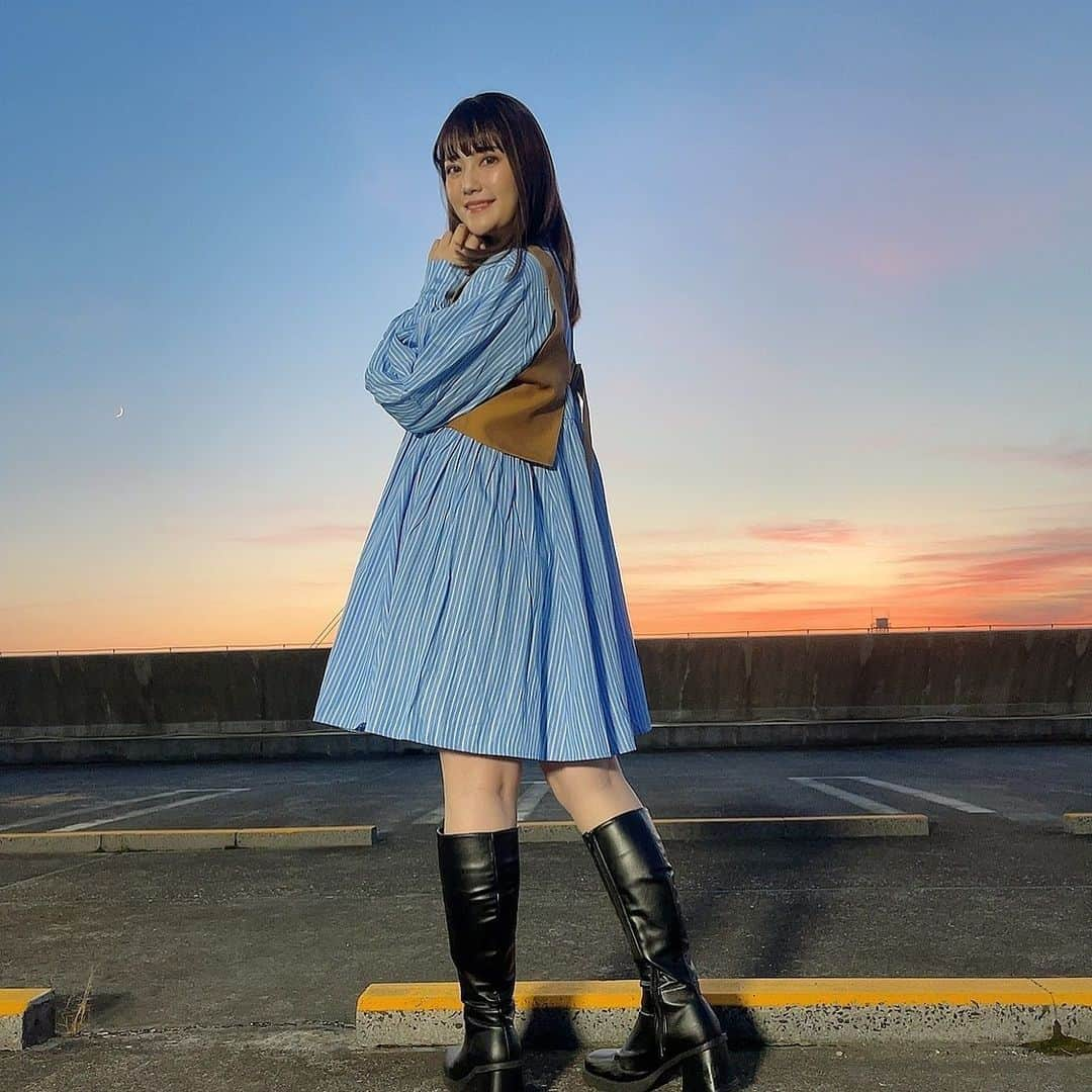 玉城マイさんのインスタグラム写真 - (玉城マイInstagram)「夕日が綺麗だった〜🫶」10月18日 22時01分 - tamagame777