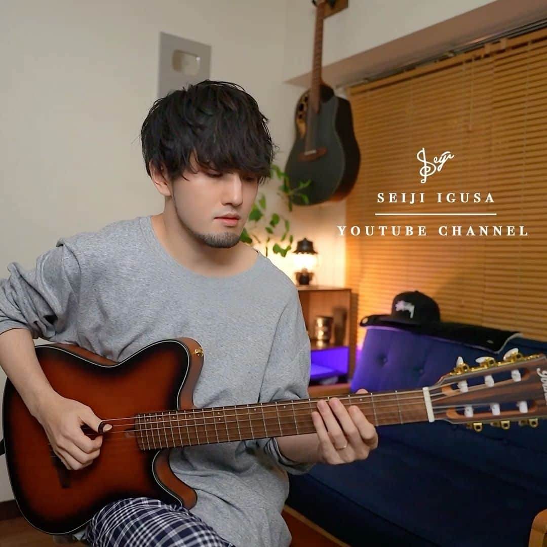 のインスタグラム：「TAB → YouTube TAB (PDF) → https://seijiigusa.gumroad.com  Seiji Igusa - Midnight Star  #guitar #ibanezguitar #nylonguitar #classicalguitar」