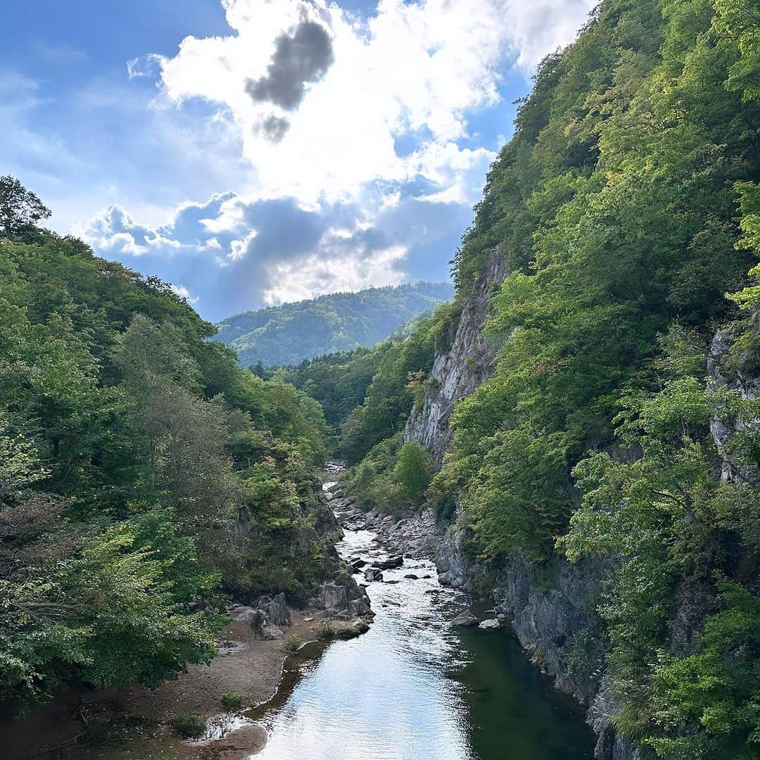 武村八重子さんのインスタグラム写真 - (武村八重子Instagram)「〜北海道旅行④〜 札幌に一泊してお寿司を食べて、次の日定山渓温泉へ。今年オープンしたばかりの翠巌という温泉♨️に泊まったのだけど、癒されてゆったり時間がながれたー！ って言いたいけど、もうずーーーっと仕事の電話笑 . しかも駄菓子が沢山フリーでおいてあって、夜中までスルメをかじりながら、はいメールと電話！！笑 でも、とても良い旅館で癒されました。 . #定山渓温泉 #翠巌 #北海道旅行 #遅い夏休み  #札幌 #お寿司 #くりはら @suigan1」10月18日 22時41分 - piano_yae