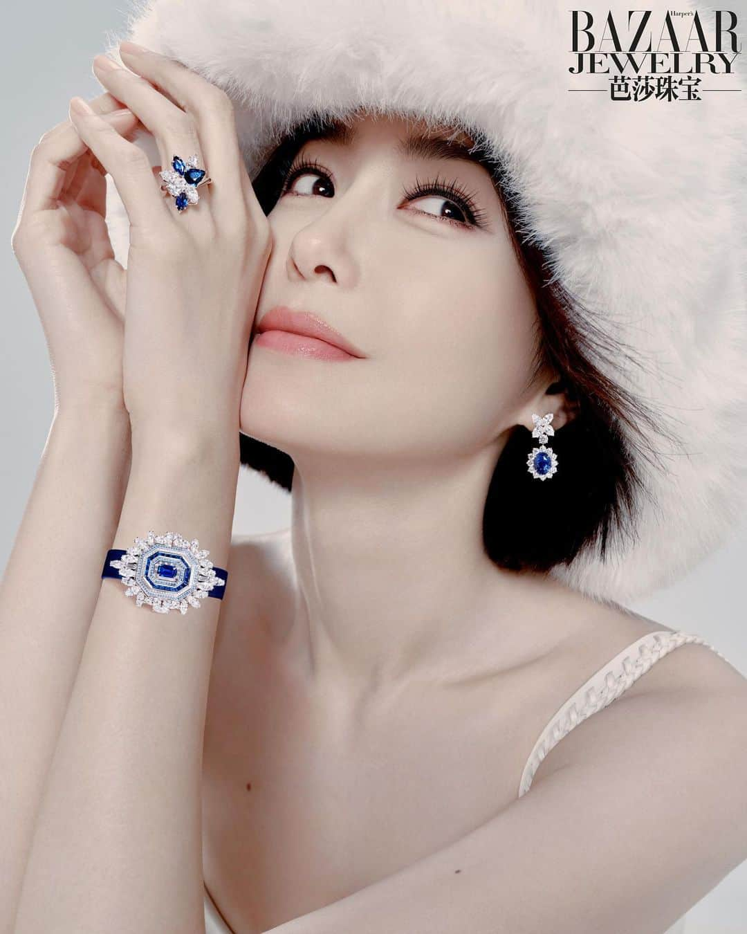 ハリー・ウィンストンさんのインスタグラム写真 - (ハリー・ウィンストンInstagram)「Radiant sapphire jewels from Harry Winston as seen in @HarpersBazaar_China. #HarryWinston #WinstonCluster #HWEmerald」10月18日 22時35分 - harrywinston