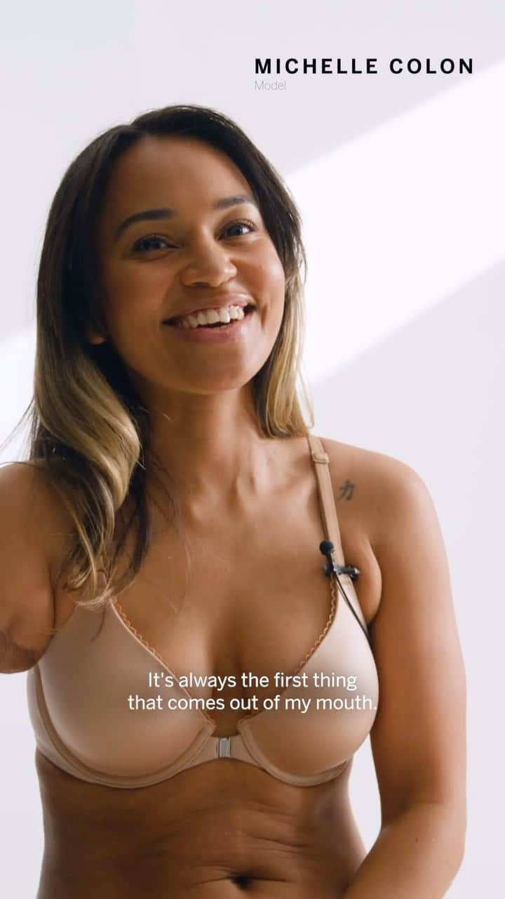 ヴィクトリアズ・シークレットのインスタグラム：「The time has come, and it’s here to stay, @michellej.c_. When asked how it felt to be on set for the VS Adaptive collection, Michelle beamed that, “representation matters and to be able to see disabled women wear something that is purposeful is beautiful. I feel very proud of Victoria’s Secret.”   Our Products Have Earned the GAMUT Seal of Approval™. Victoria’s Secret is proud to be the first intimates apparel brand ever to earn this prestigious certification. The Seal is a mark to reassure customers who purchase VS & PINK Adaptive products that a stringent set of requirements developed by experts in the disability space have been met.    To learn more about the other faces of the campaign, visit #VSNow by heading to the link in our bio.   Reel description: Model and single mother Michelle Colon speaks about the critical importance of having people with disabilities as part of the conversation during the creative process.」