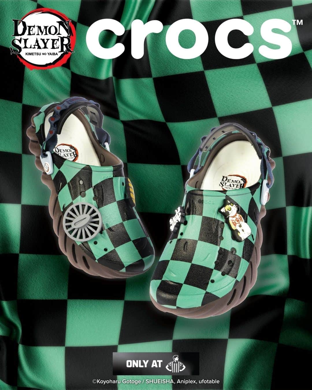 Foot Lockerのインスタグラム：「Tanjiro 🌊 Nezuko 🌸 Inosuke ⚔️ Zenitsu ⚡  The Demon Slayer collection by Crocs is now available.」